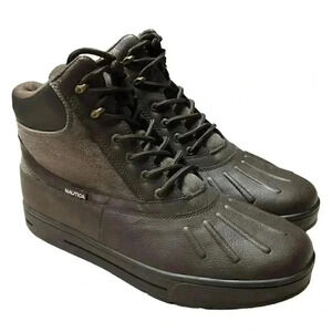 Nautica Dazo 2 Duck Boots Mens 10 Tan Brown Thinsulate Insulated Laced-Excellent Nautica Dazo 2 Duck Boots Mens 10 Tan Brown Thinsulate  main image 3